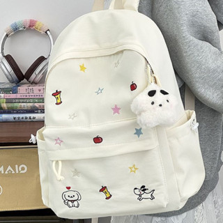 Balo nữ dung tích lớn mẫu mới hình chú cún con dễ thương cặp sách học sinh trung học cơ sở đa năng nhẹ dễ thương hàn