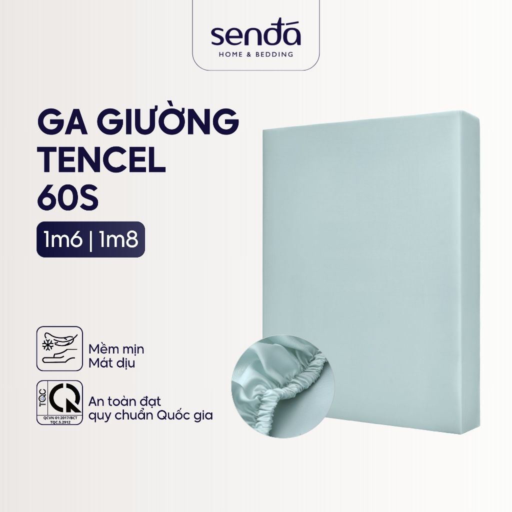 Ga giường Lụa Tencel 1m6 1m8 Sen Đá Home Bedding cao cấp trơn màu, drap bo chun trải nệm 1m6x2m 1m8x