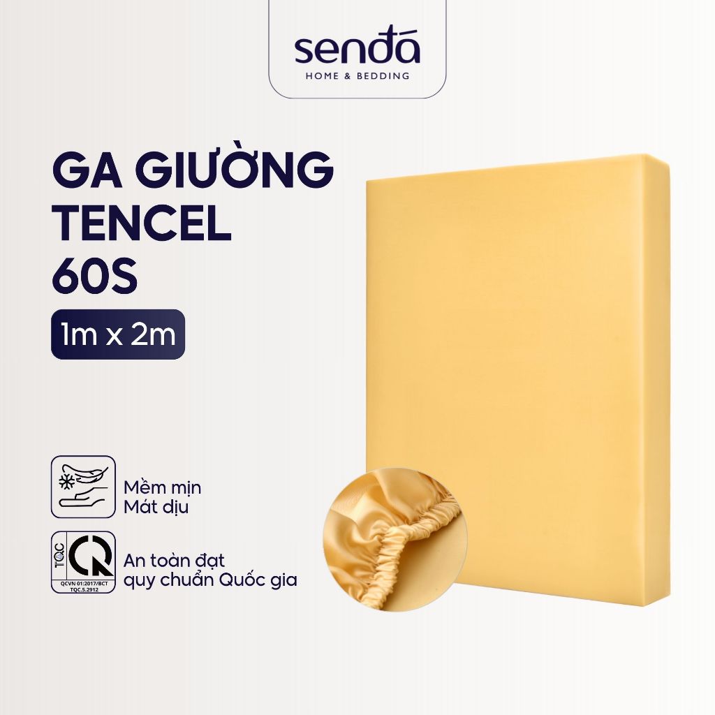 Ga giường Lụa Tencel 1m Sen Đá Home Bedding cao cấp trơn màu, drap bo chun trải nệm, ra lẻ bọc đệm 1