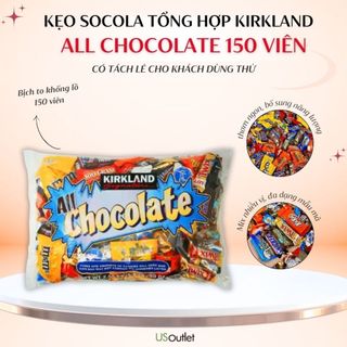  Kẹo Socola Kirkland All Chocolate 150 Viên Mix Nhiều Vị 2.55kg Nhập Mỹ 