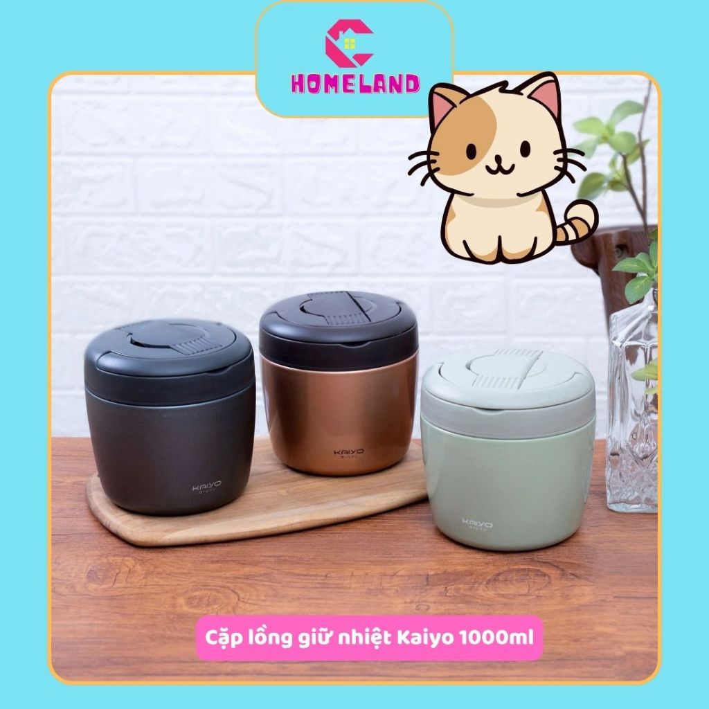 HOMELAND cặp lồng giữ nhiệt siêu đẹp hàng Kaiyo chính hãng