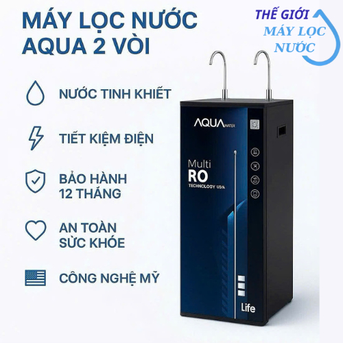 MÁY LỌC NƯỚC ION KIỀM HYDROGEN AQUA 2 VÒI NGUỘI TỪ 4 - 11 CẤP, NƯỚC UỐNG TRỰC TIẾP BẢO HÀNH 1 NĂM TIẾP BẢO HÀNH 12 THÁNG