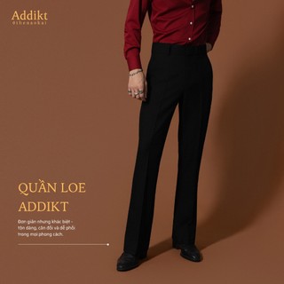  Quần Loe cạp cao Addikt Gallant Flared High Rise Trousers - Quần nam ống loe 2 màu Đen  Be vải Cotton Blend chống nhăn 
