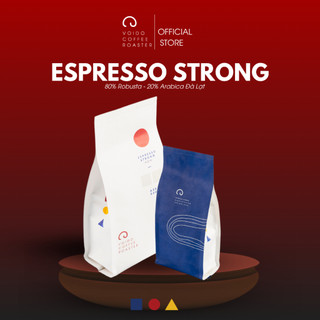  Cà phê ESPRESSO STRONG -Gu đậm đà pha máy Blend 80% Robusta & 20% Arabica Đà Lạt rang mộc từ Voi Đỏ 