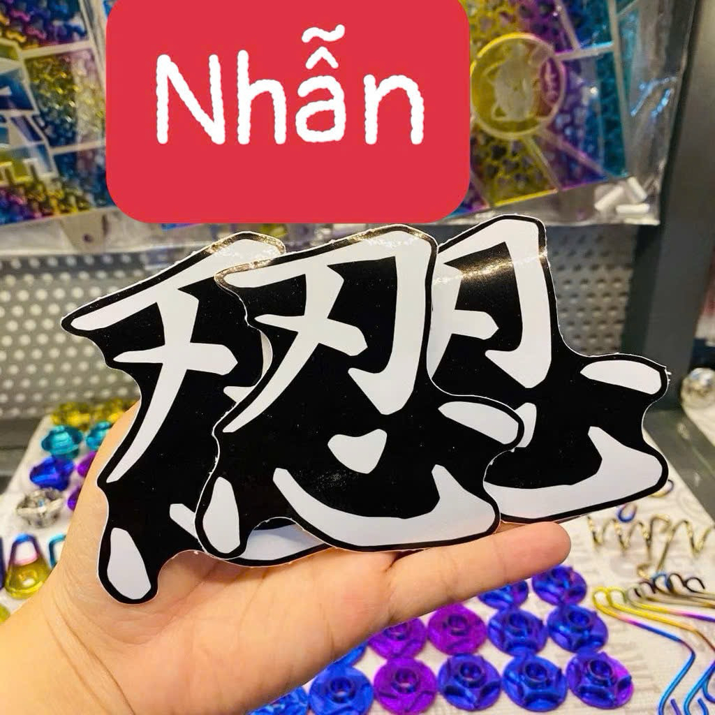 STICKER DECAL TEM LẺ