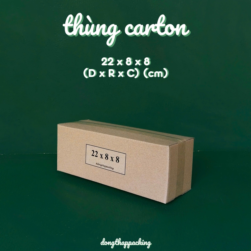 COMBO 50 HỘP CARTON 22x8x8 cm