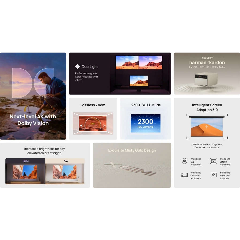 Máy chiếu XGIMI Horizon Ultra Chính hãng 4K UHD Dolby Vision 4000 ANSI Lumens Android TV 11 âm thanh Harman Kardon | BigBuy360 - bigbuy360.vn