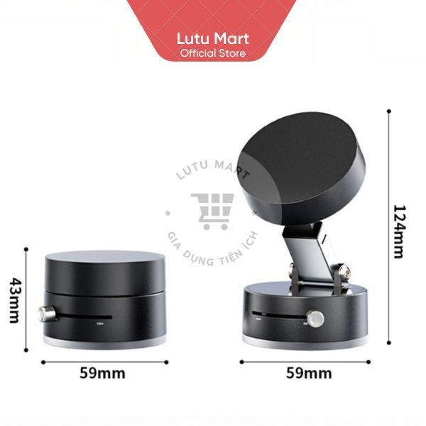 Giá Đỡ Điện Thoại Từ Tính Nam Châm Đế Hít Chân Không Chắc Chắn Xoay 360 Độ Gắn Kính Taplo Ô Tô Xe Máy - Lutu Mart | BigBuy360 - bigbuy360.vn