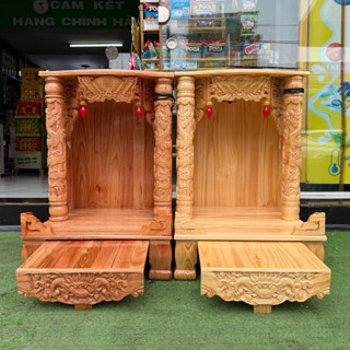  BÁN GIÁ SỈ  Mẫu Mới Gỗ Vàng Đẹp Ngang 42-48-56-60cm Bàn Thờ Thần Tài Ông Địa Gỗ Rẻ Nhất Thị Trường 