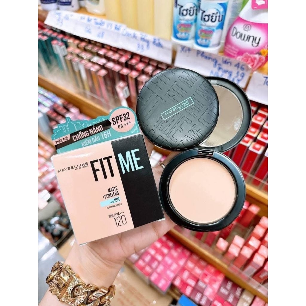 Phấn maybelline fit me kiềm dầu tone 120 & 112 - Kem che khuyết điể maybelline - Kem lót maybelline