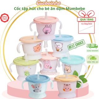  Cốc tập uống nước Mumbebe cho bé ăn dặm 3 giai đoạn Cốc tập hút chống sặc an toàn cho bé 