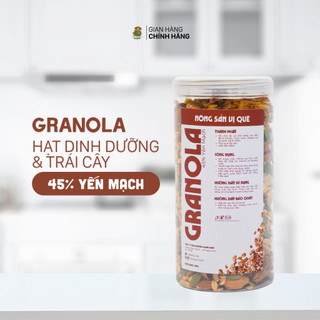 500g Granola 45% Yến Mạch, Hạt Dinh Dưỡng Ăn Kiêng, Nguyên Liệu Hữu Cơ | Nông Sản Vị Quê