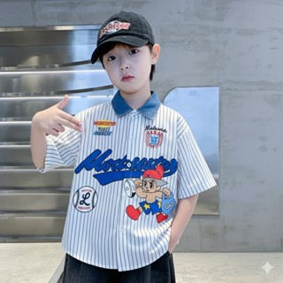  Áo Sơ Mi Boy Phố - Áo Sơ mi Nam Nữ Cho Bé - Áo Sơ Mi Cộc Tay Bé Trai- Áo Phong Cách Ngẫu Kích Thước 18 - 60Kg Sơ Mi Đẹp 