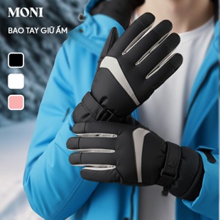  Găng tay phao giữ ấm mùa đông nam nữ Moni chống nước chống gió dày dặn đi xe máy xe đạp phong cách mới 