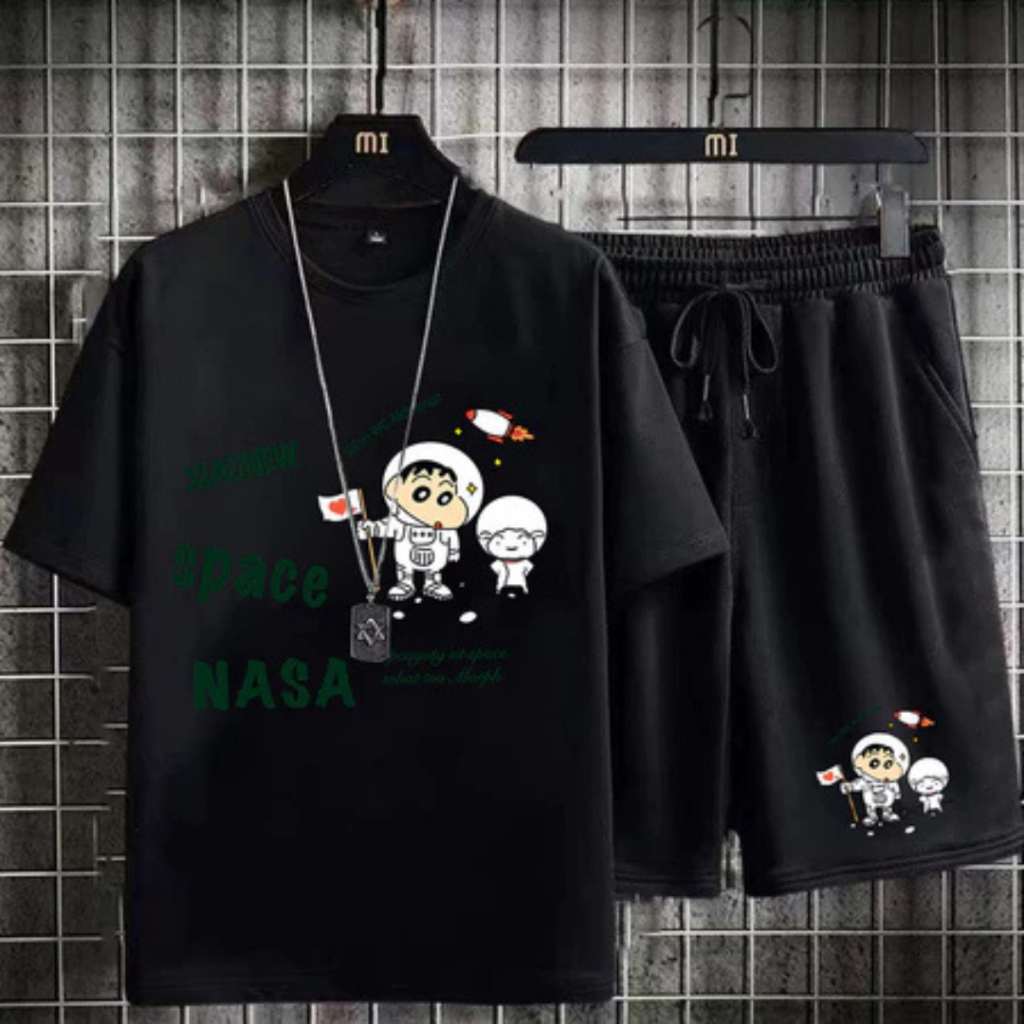 ĐỒ BỘ MẶC CẶP NHÀ NAM NỮ VẢI MÁT MỊN THỜI TRANG SPACE CUSIN - UNISEX K1