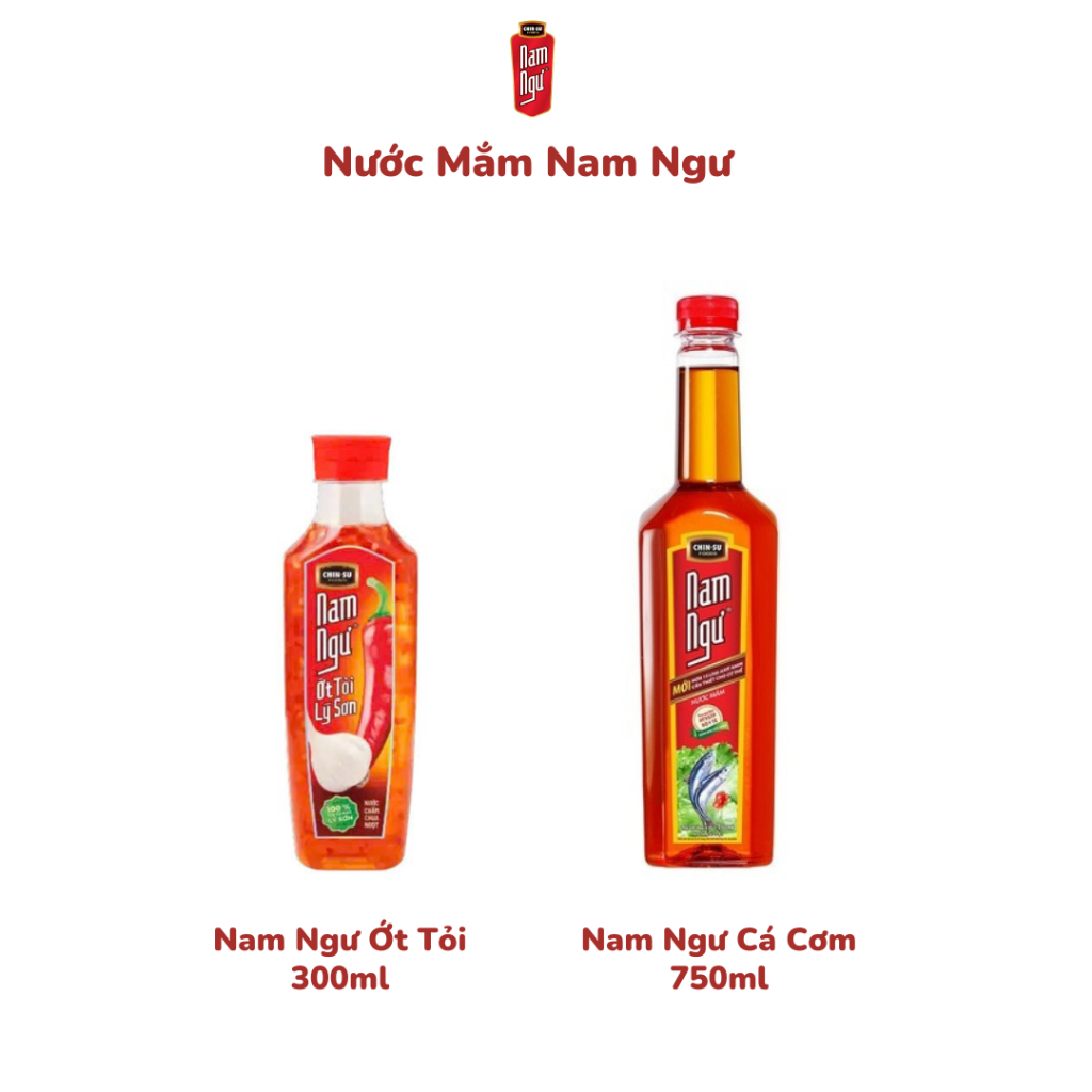 Nước Mắm Nam Ngư Cá Cơm 750ml, Nước Mắm Nam Ngư Ớt Tỏi 300ml