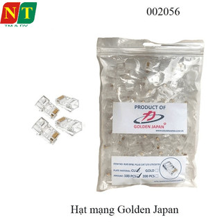 Hạt mạng RJ45 Cat5 Golden Japan – Chân đồng dày, mạ vàng – Túi 100 hạt ( giá tính theo túi)