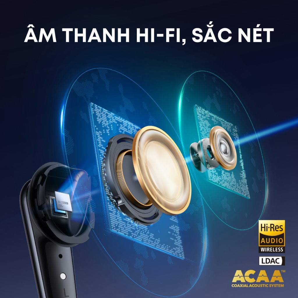 Tai nghe bluetooth soundcore Liberty 4 Pro | Chống ồn ANC 3.0 | Màn hình cảm ứng | Tích hợp phiên dịch | BigBuy360 - bigbuy360.vn