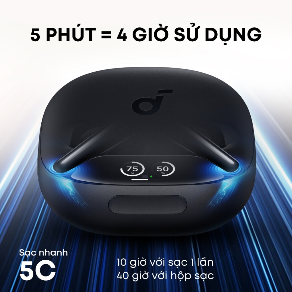 Tai nghe bluetooth soundcore Liberty 4 Pro | Chống ồn ANC 3.0 | Màn hình cảm ứng | Tích hợp phiên dịch | BigBuy360 - bigbuy360.vn