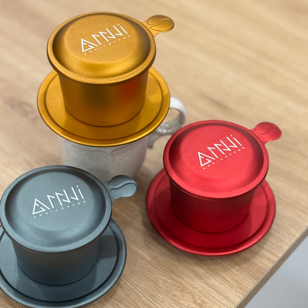 Phin pha cà phê, phin màu Anode chất lượng, phin nhôm pha cafe cao cấp Anni Coffee