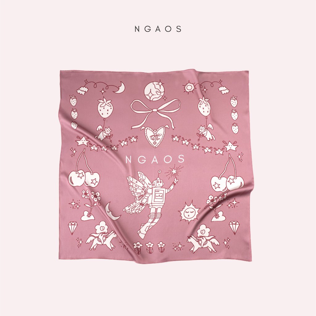 Khăn Lụa The World - NGAOS - Phụ Kiện Túi Xách