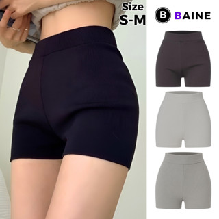  Quần BIKER SHORT Chất Thun Gân Siêu Ôm QU01 Quần Đùi Nữ Cạp Cao Tập Gym Yoga Dance Nâng Mông Thể Thao BAINE 