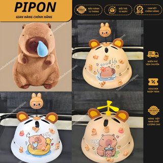  Nón bảo hiểm vành tròn Capybara  Labubu CÓ MÚT XỐP an toàn 2 size trẻ em và người lớn bảo hành 12 tháng chính hãng Lota 