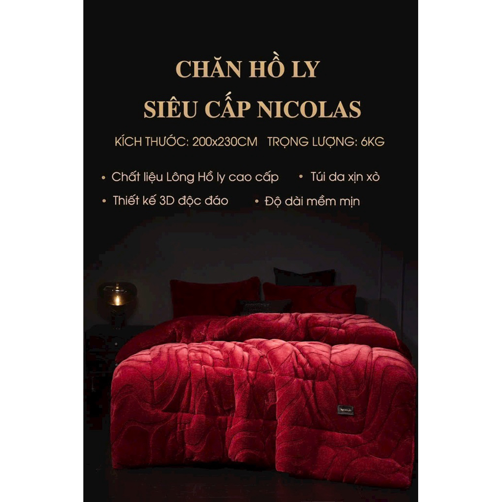 Chăn Hồ Ly Nicolas ( hàng chính hãng)