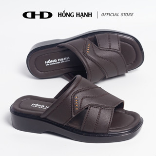  Dép Nam Đế Cao Hồng Hạnh DT01 – Dép Quai Ngang Trung Niên | Đế Cao 4 Phân Tôn Dáng Êm Ái May Chỉ Tinh Xảo 