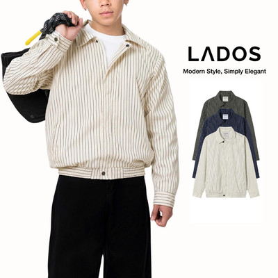 [OUTLET - KHÔNG ĐỔI TRẢ] Áo khoác Dù nam streetwear cao cấp LADOS-2129 họa tiết kẻ sọc, cổ bẻ, có lót dù và túi trong