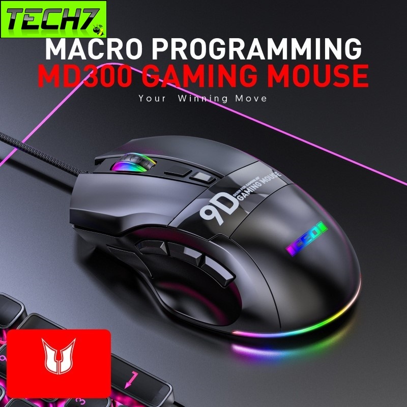 Chuột Gaming Esport Mouse M300 Led RGB 12000 DPI Macro cho máy tính laptop