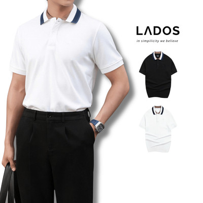 [OUTLET - KHÔNG ĐỔI TRẢ] Áo Polo Pique Basic Vải Cá Sấu CVC LADOS-9225 Thêu Ngực, Bo Phối Màu Tinh Tế, Mềm Mại Thấm Hút