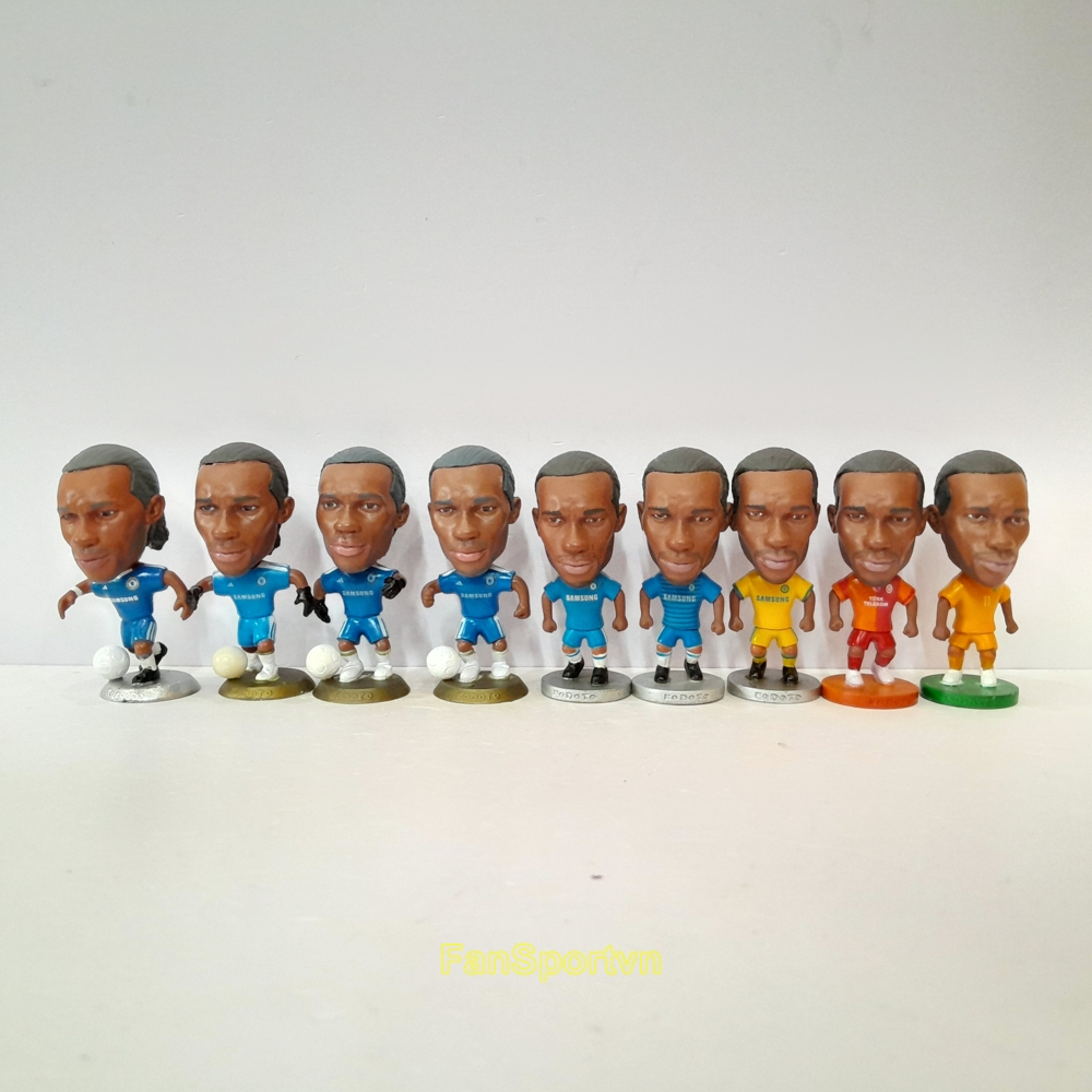 Mô hình tượng cầu thủ bóng đá Didier Drogba 11 Ivory Coast Chelsea Galatasaray 2010 2012 2014 kodoto