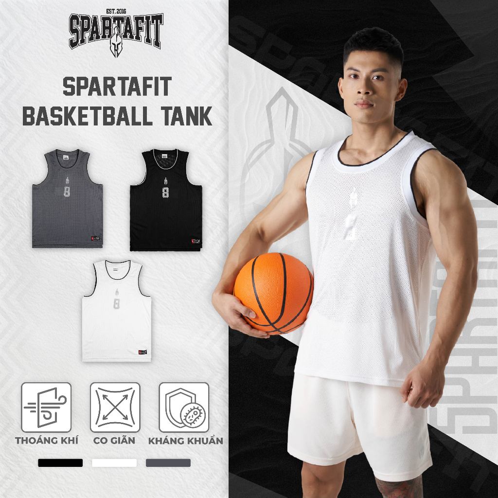 Áo Thun Ba Lỗ Begin Basketball Tank, Áo Tank Top Bóng Rổ, Áo Tanktop Thoáng Mát - Spartafit