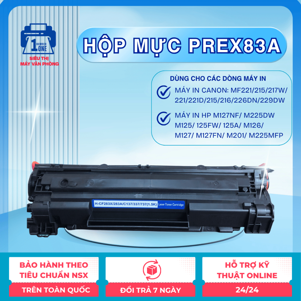 Hộp mực in laser Premium Xanh HP 83A Canon 337