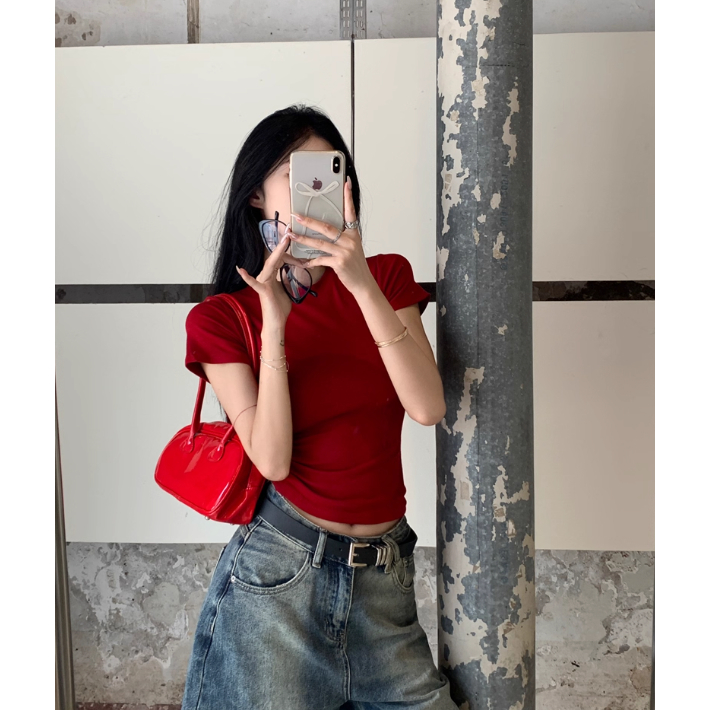 Áo Thun Nữ Thắt Eo Ôm BYJANE cotton Trơn Women (Từ 39kg-62kg)-315 | BigBuy360 - bigbuy360.vn