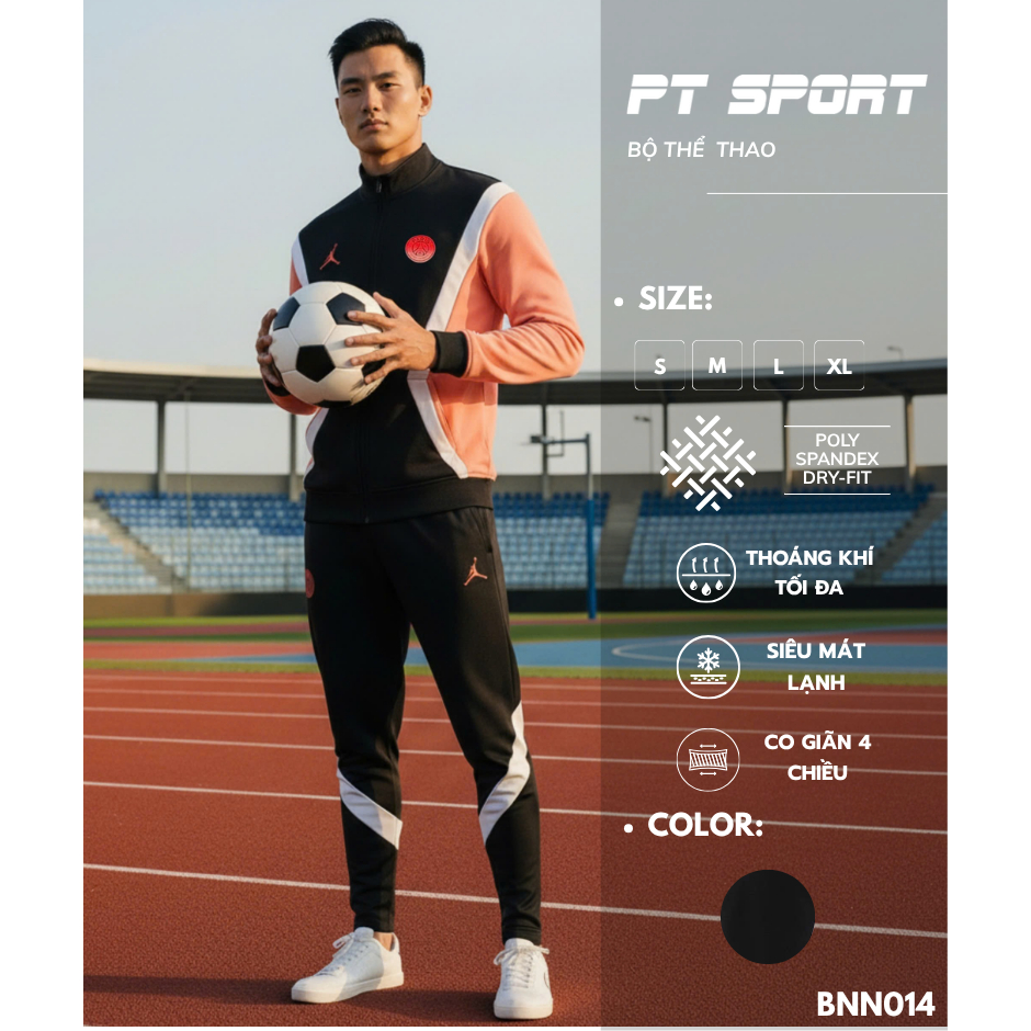 [BNN014] Bộ quần áo nỉ nam thể thao thu đông PSG020 có túi trong tiện lợi full túi khóa, set khoác n