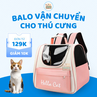 Balo Vận Chuyển Thú Cưng Hello Cat Thiết Kế Thoáng Khí Gọn Nhẹ Tiện Lợi Khi Di Chuyển