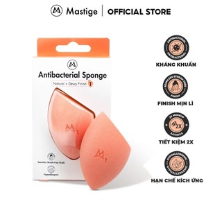 Bông Mút Trang Điểm Kháng Khuẩn Mastige - Tiết Kiệm Mỹ Phẩm, Lớp Nền Mềm Mịn - Hồng Cam