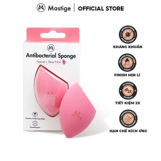 Bông Mút Trang Điểm Kháng Khuẩn Mastige - Tiết Kiệm Mỹ Phẩm, Lớp Nền Mềm Mịn - Hồng Cam