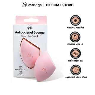 Bông Mút Trang Điểm Kháng Khuẩn Mastige - Tiết Kiệm Mỹ Phẩm, Lớp Nền Mềm Mịn - Hồng Cam