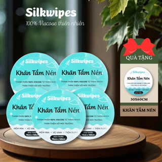  COMBO 5 Khăn Tắm Nén Cao Cấp Silkwipes 70cmx140cm 100% viscose Khăn tắm du lịch tiện dụng - KT5 