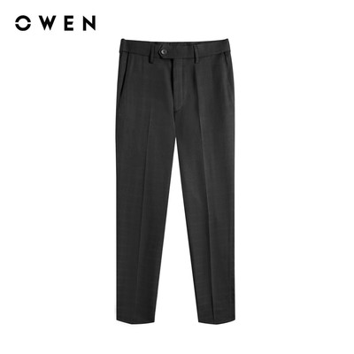 Owen - Quần tây Slim Fit Tăng đơ QST252453 màu Đen chất liệu Nano