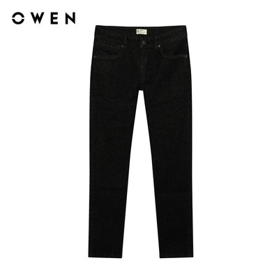 Owen - Quần jean Slim Fit QJS258021 màu Đen chất liệu Cotton Spandex 99/1