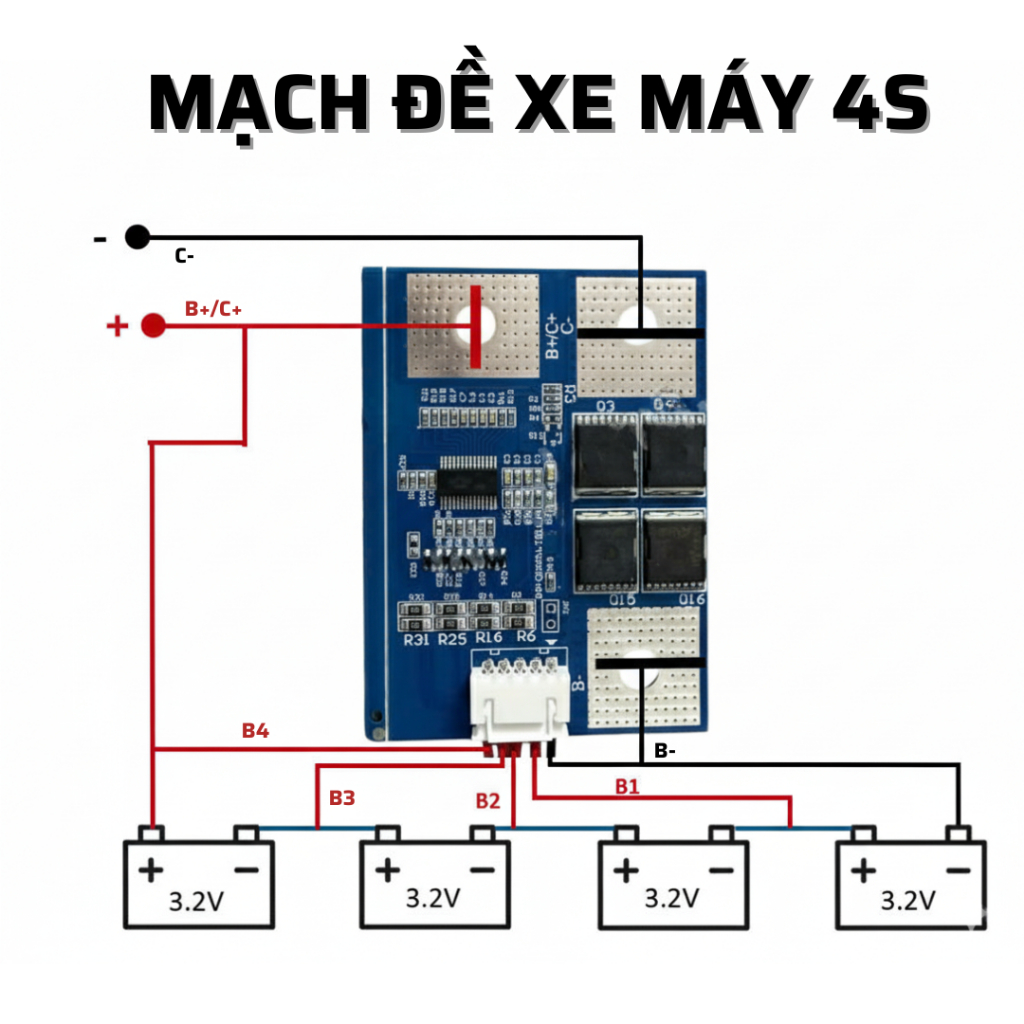 Mạch Đề Xe Máy Tím Lớn 600A (3s/4s)