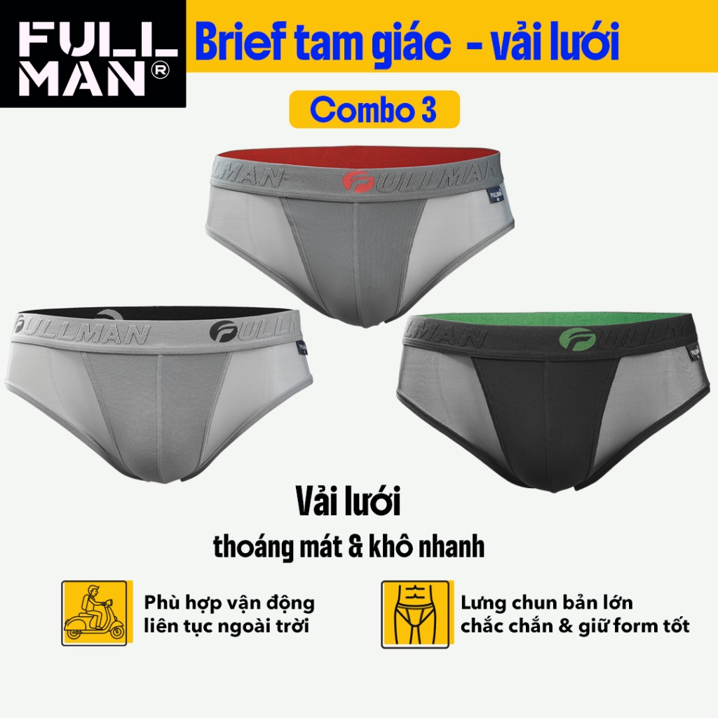 Brief Tam Giác Vải Lưới Thoáng Khí - Khô Nhanh Tức Thì