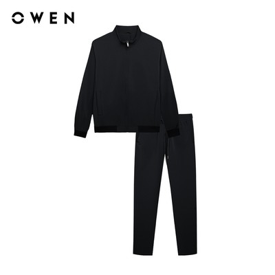 Owen - Bộ thể thao Regular Fit BTT256156 màu Đen chất liệu Nylon spandex