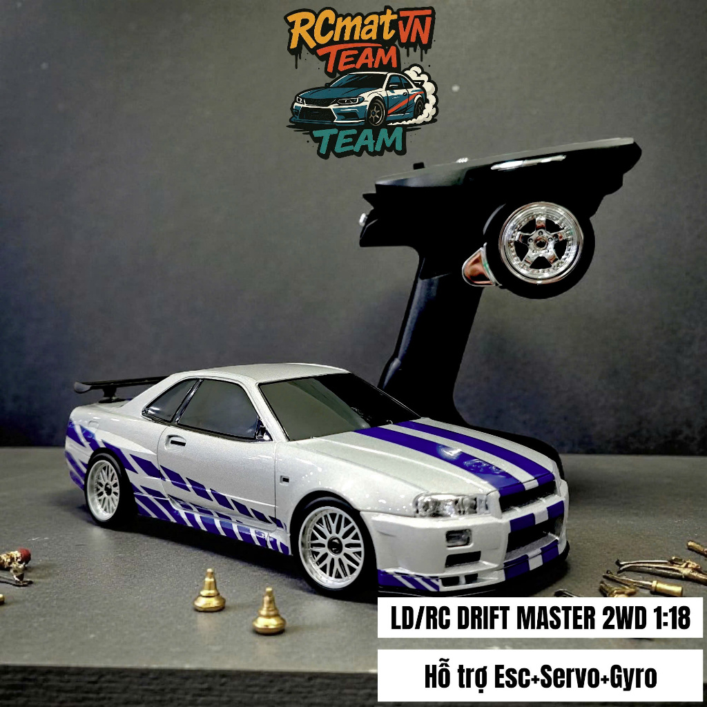 Xe điều khiển 2.4G Drift Japan Legend LD1899 NSX RX7 AE86 1:18 RWD có Gyro, xe drift chuyên nghiệp p