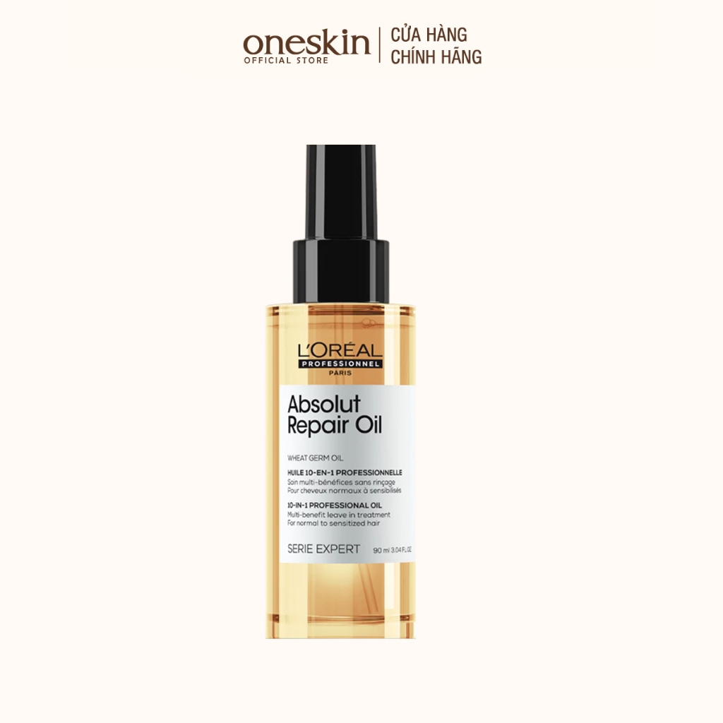  Tinh dầu dưỡng tóc 10 trong 1 phục hồi hư tổn toàn diện L’Oréal - LOreal Absolut Repair Oil 90ML 