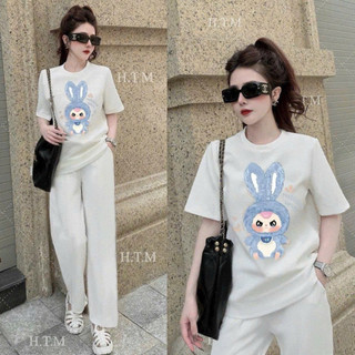 SÉT BỘ THUN COTTON QUẦN DÀI THÊU HT